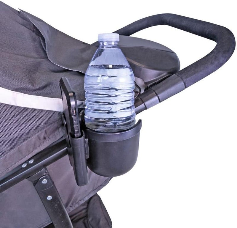 Stander Universal Cup Holder Accessory, Adjustable Drink and Phone Storage Compartment for Walkers, Rollators, Strollers, Wheelchairs, and Scooters, Black - Image 2